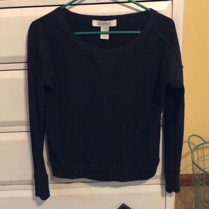 Small black waffle knit top